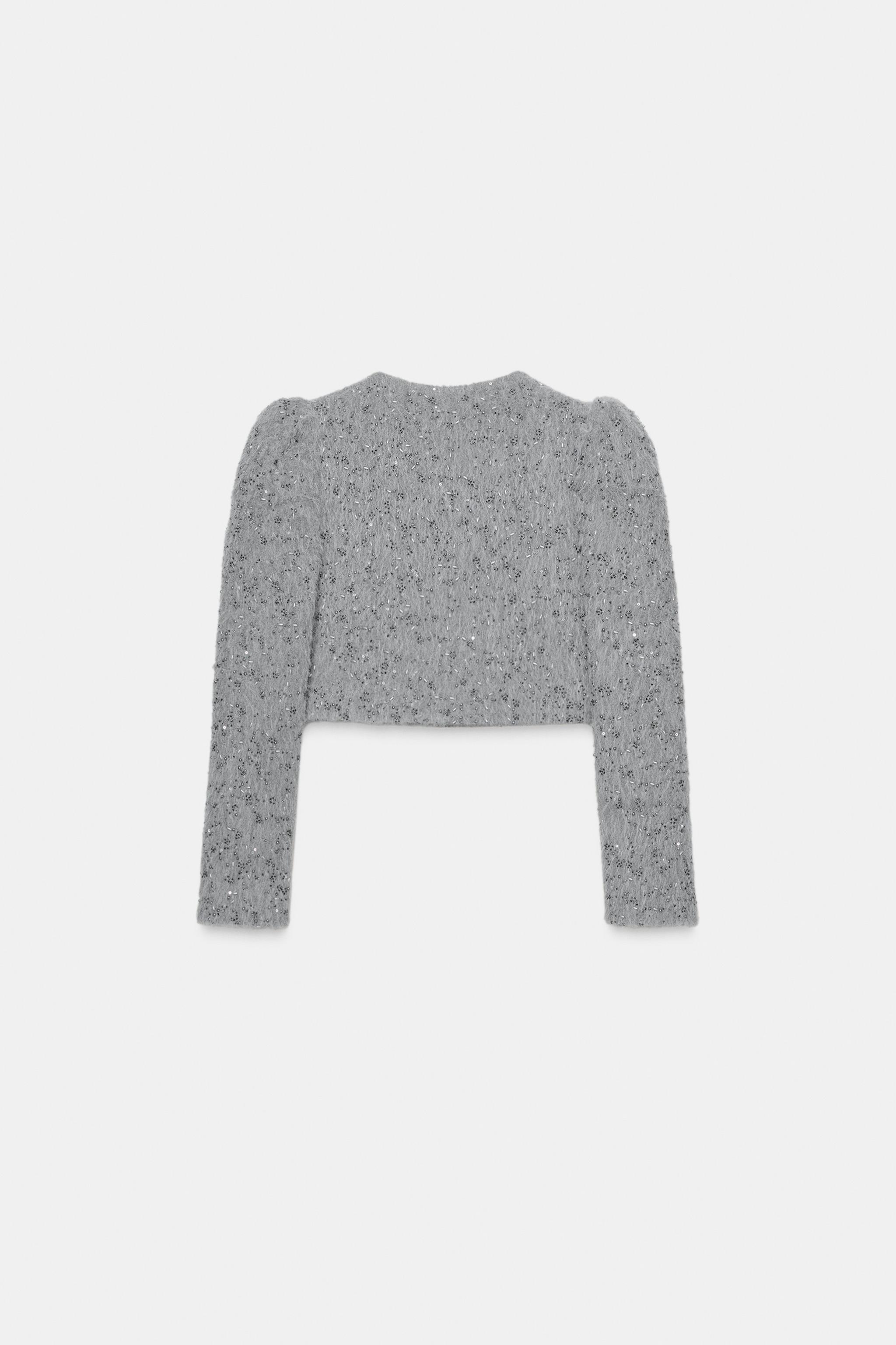 FAUX FUR BEADED JACKET